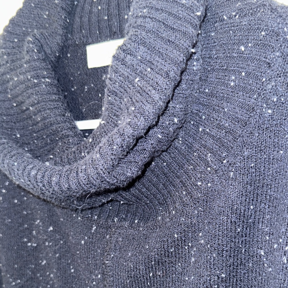 LOFT Navy Speckled Turtleneck Sweater XL